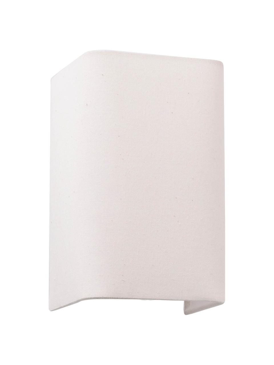 Wandlamp Cotto met stoffen lampenkap, Lampenkap: katoen, Lichtbeige, 13 x 20 cm