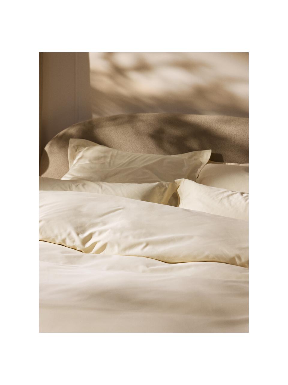 Baumwollsatin-Kopfkissenbezug Premium, Webart: Satin Fadendichte 400 TC,, Hellbeige, B 40 x L 80 cm