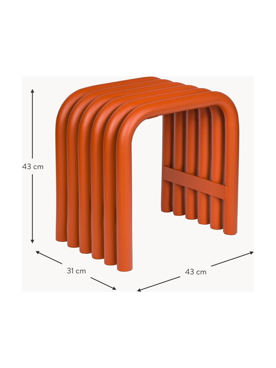 Sitzhocker Nokk, Stahl, pulverbeschichtet, Orange, B 43 x H 43 cm