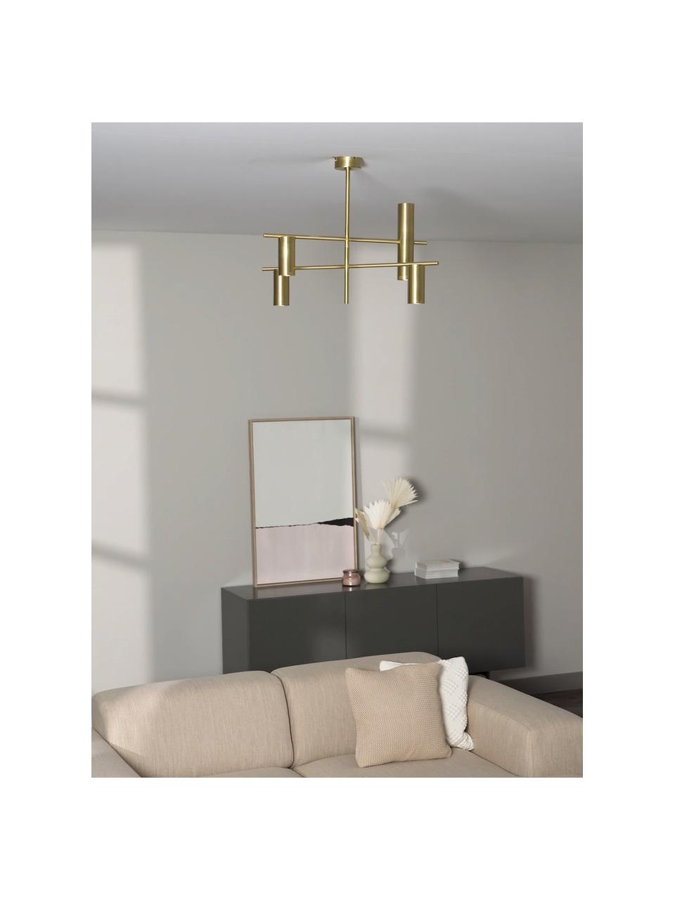 Stropná lampa Cassandra, Odtiene matnej zlatej, Š 70 x V 49 cm