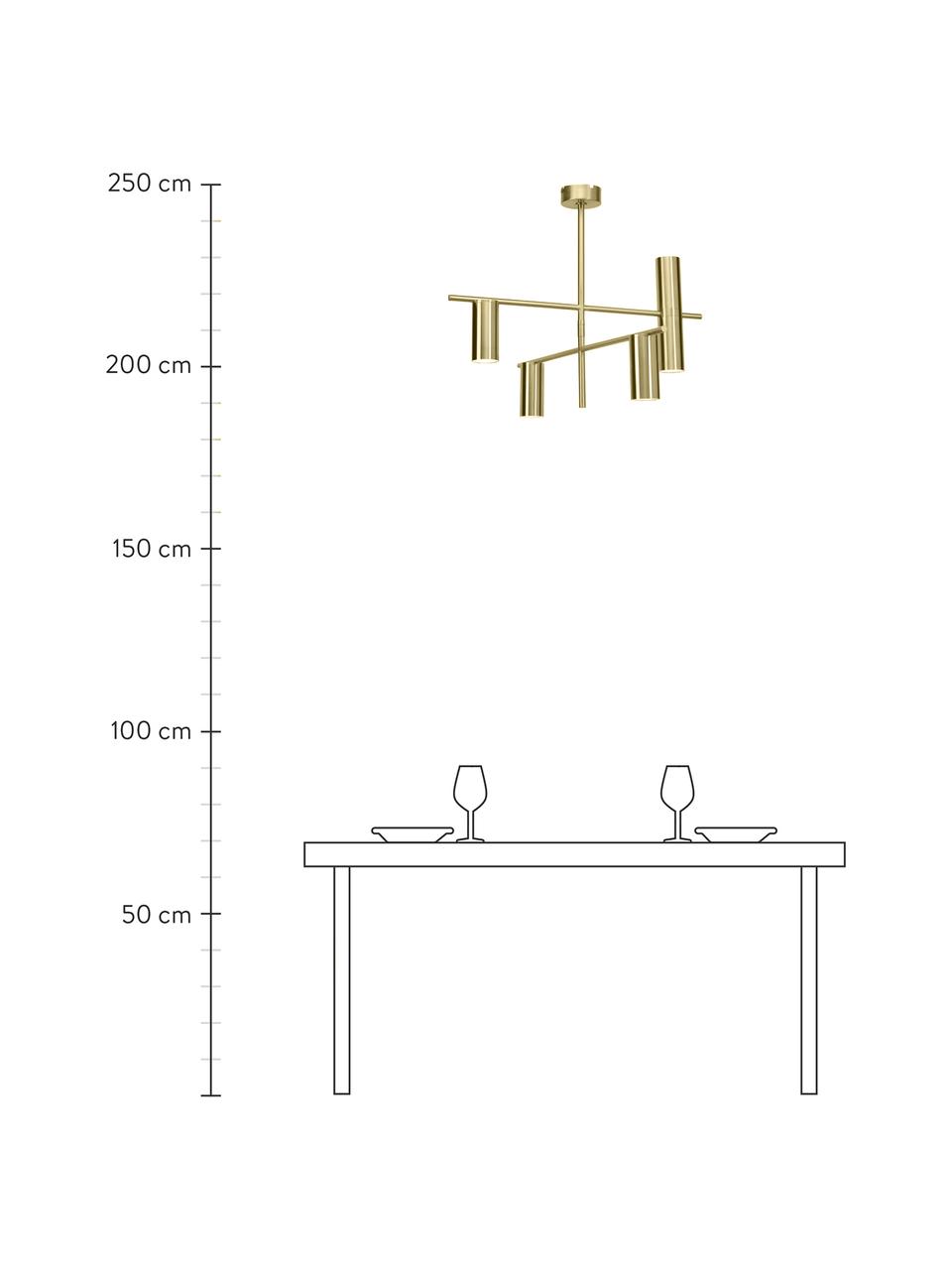 Plafón Cassandra, Pantalla: metal latón, Estructura: metal latón, Dorado mate, An 70 x Al 49 cm