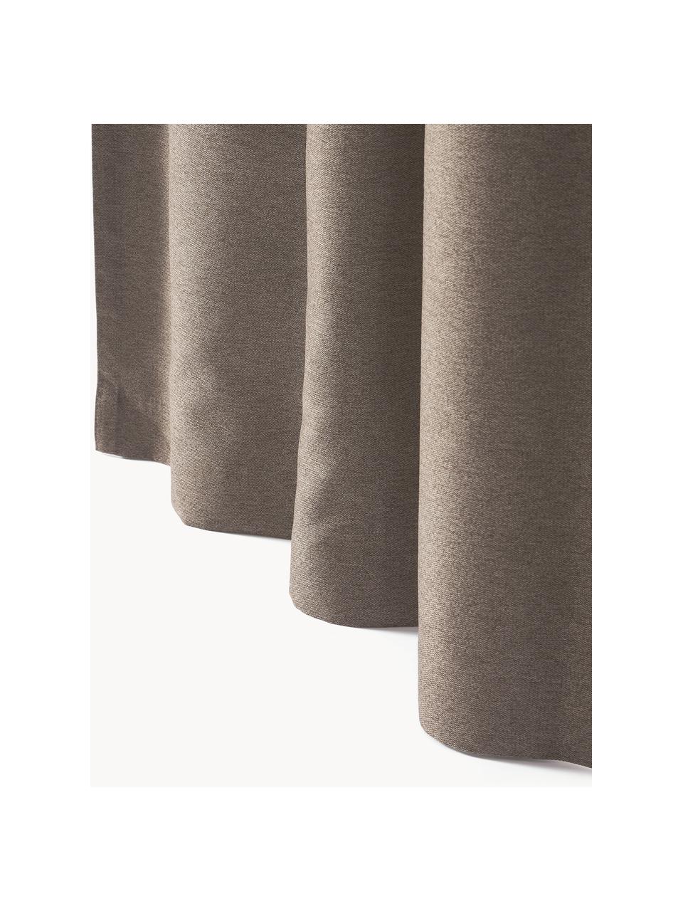 Rideaux obscurcissants avec ruflette multiple Asher, 2 pièces, 100 % polyester

Le matériau est certifié STANDARD 100 OEKO-TEX®, 21.HCN.84377, Hohenstein HTTI, Taupe, larg. 140 x long. 260 cm