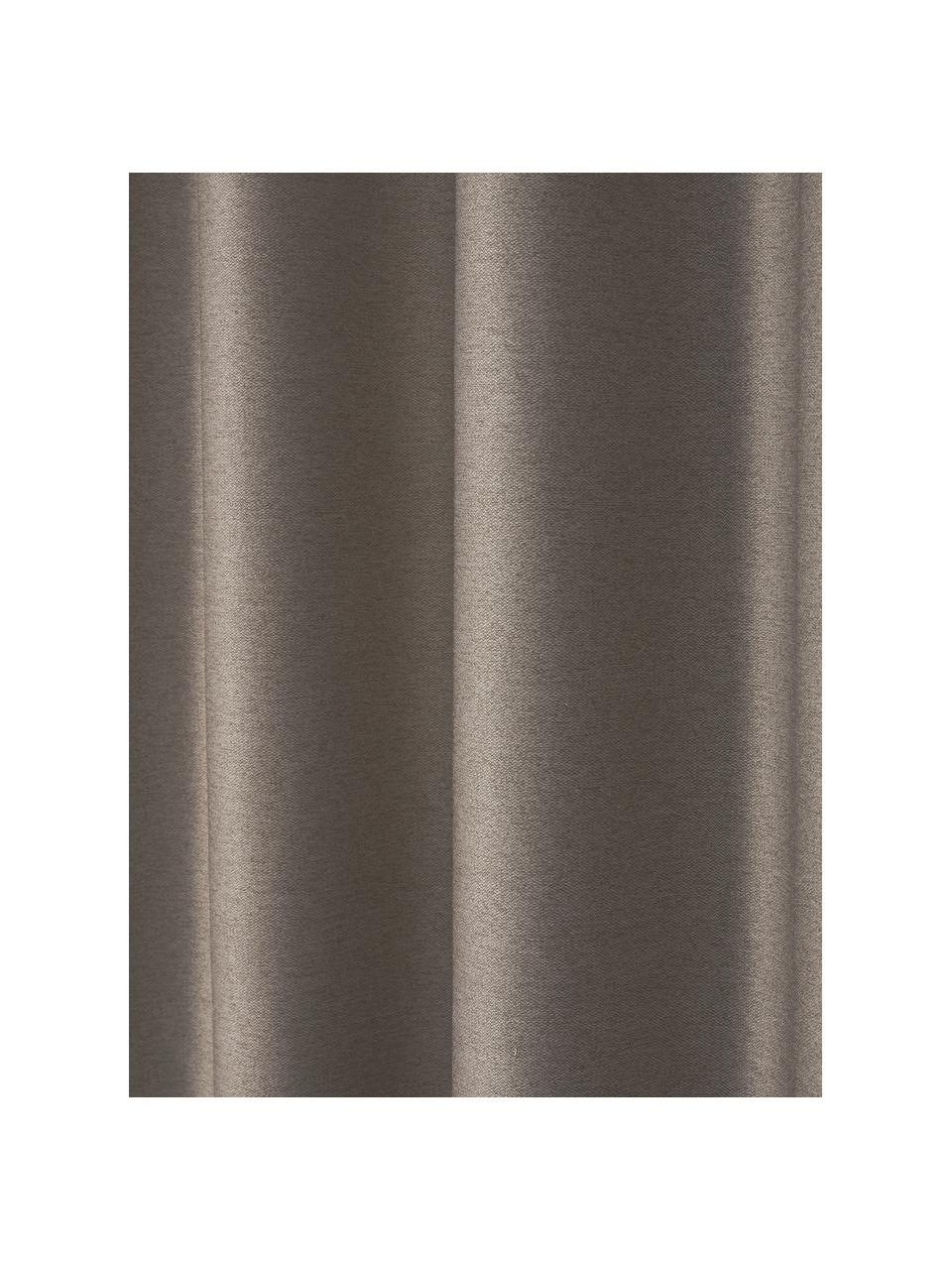 Verdunklungsvorhang Asher mit Multiband, 2 Stück, 100 % Polyester
 
Das in diesem Produkt verwendete Material ist schadstoffgeprüft und zertifiziert nach STANDARD 100 by OEKO-TEX®, 21.HCN.84377, Hohenstein HTTI, Taupe, B 140 x L 260 cm