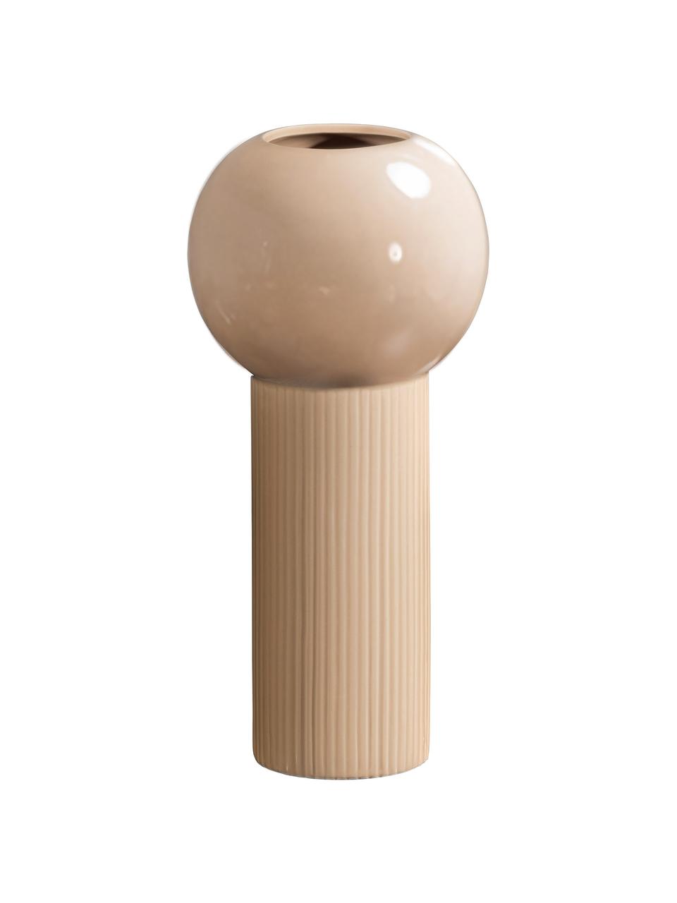 Vase en céramique Zayn, Céramique, Couleur pêche, Ø 12 x haut. 29 cm