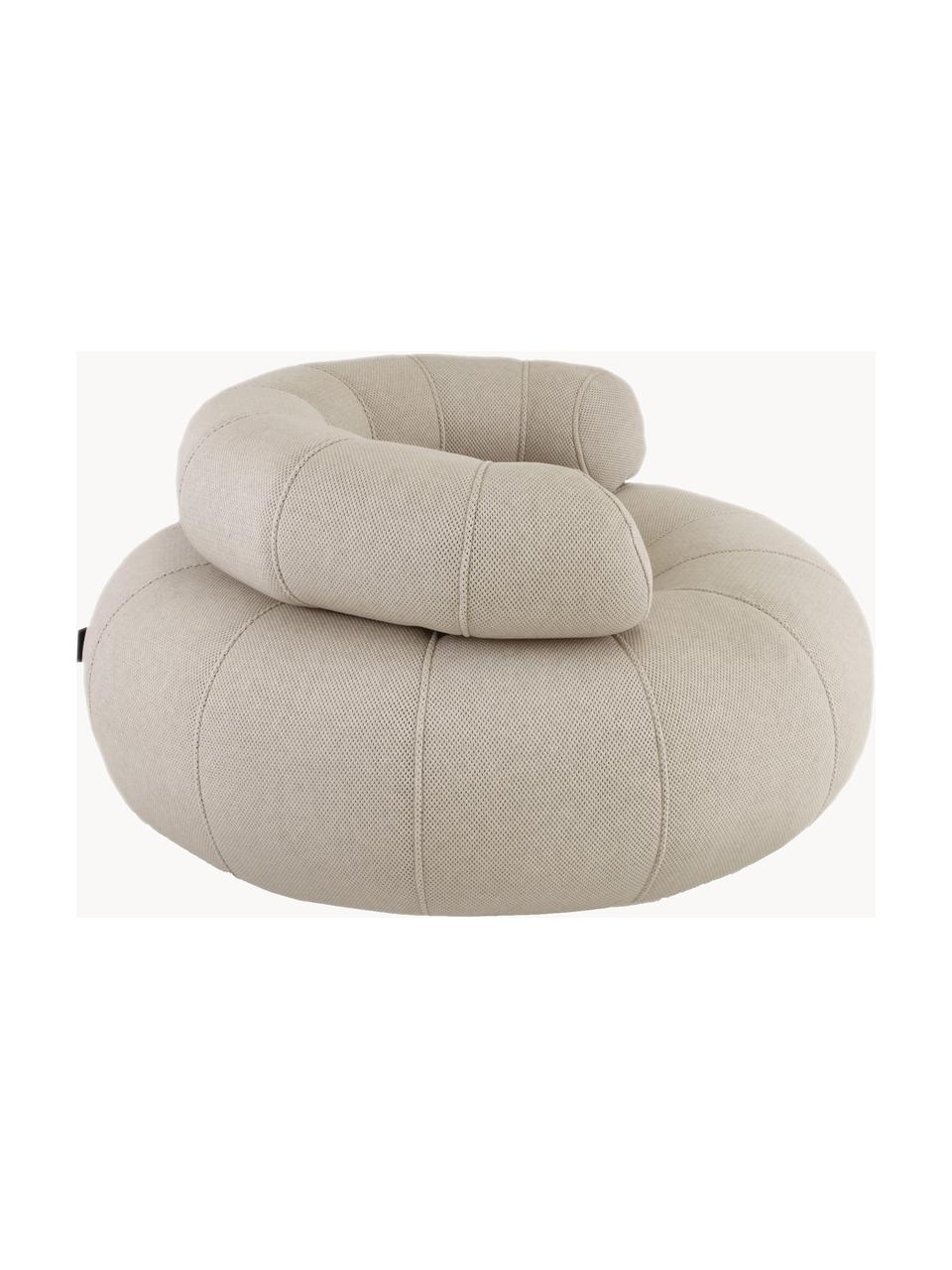 Outdoor-Loungesessel Don Out, handgefertigt, Bezug: 70 % PAN + 30 % PES, wass, Hellbeige, Ø 98 x H 50 cm