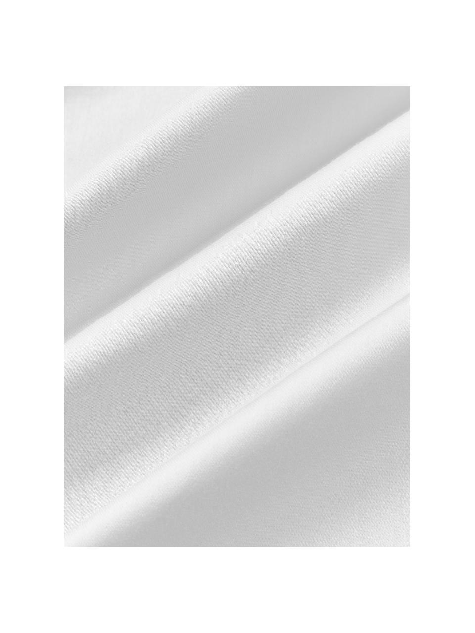 Drap plat en satin de coton Comfort, Blanc, larg. 240 x long. 280 cm