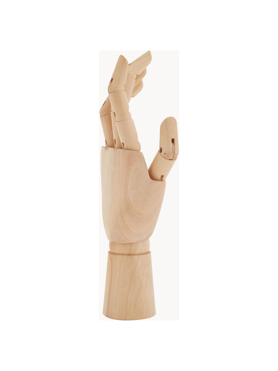 Decoratief object Hand, Grasboom, Licht hout, B 7 x H 25 cm