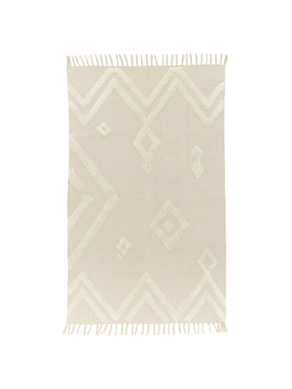 Dywan z wypukłym wzorem Canvas, 100% bawełna, Złamana biel, S 200 x D 300 cm (Rozmiar L)