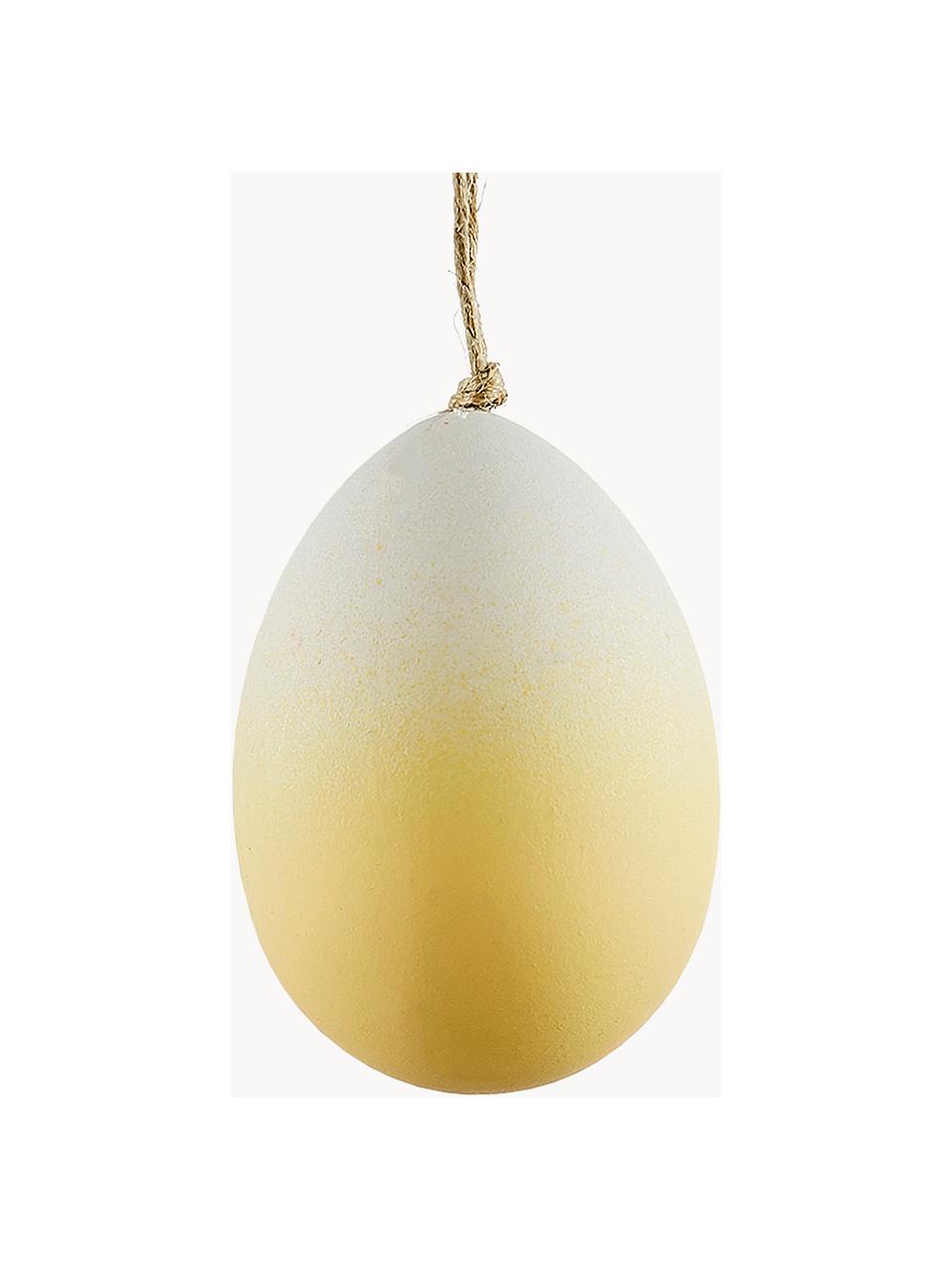 Ručně vyrobené velikonoční dekorace Essie, 3 ks, Umělá hmota, Bílá, žlutá, Ø 4 cm, V 6 cm