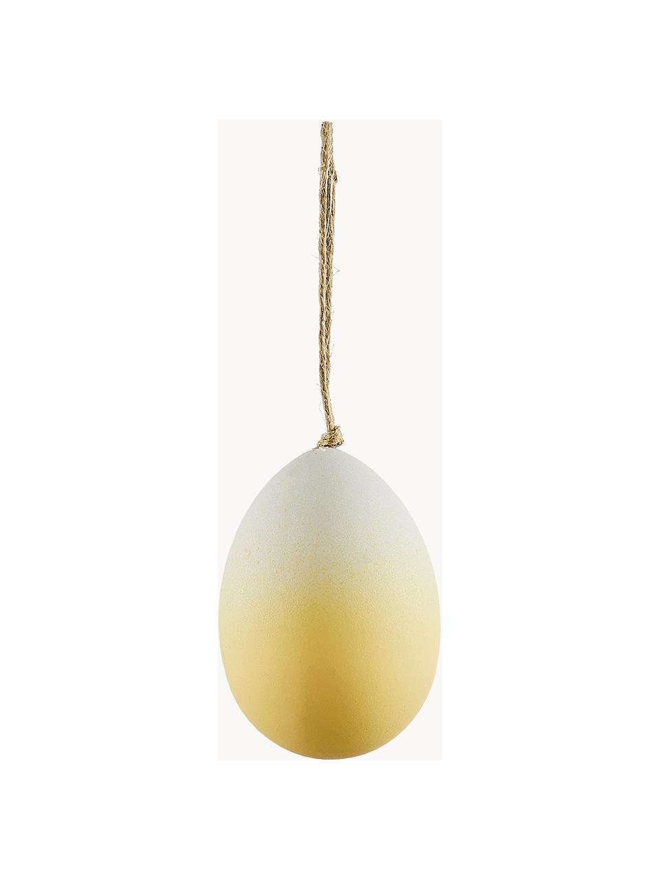 Ručně vyrobené velikonoční dekorace Essie, 3 ks, Umělá hmota, Bílá, žlutá, Ø 4 cm, V 6 cm