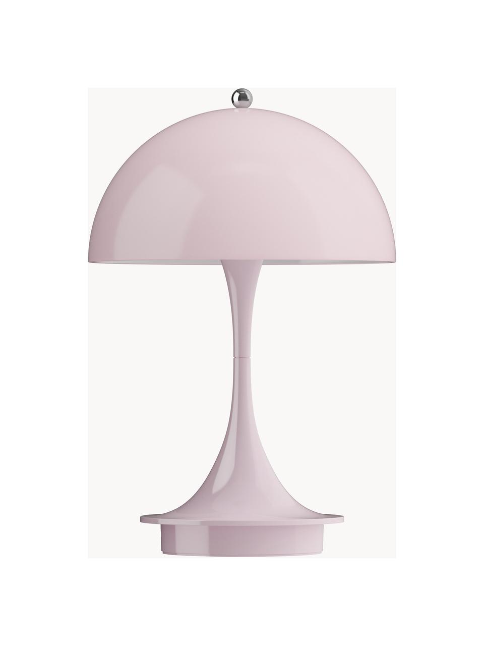 Prenosná stmievateľná stolová LED lampa Panthella, V 24 cm, Plast, Plast svetloružová, Ø 16 x V 24 cm