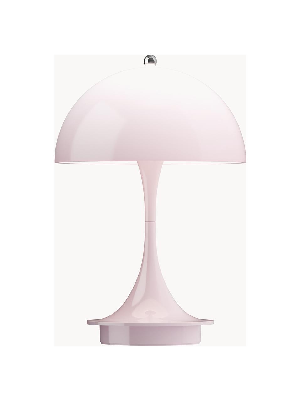 Prenosná stmievateľná stolová LED lampa Panthella, V 24 cm, Plast, Plast svetloružová, Ø 16 x V 24 cm