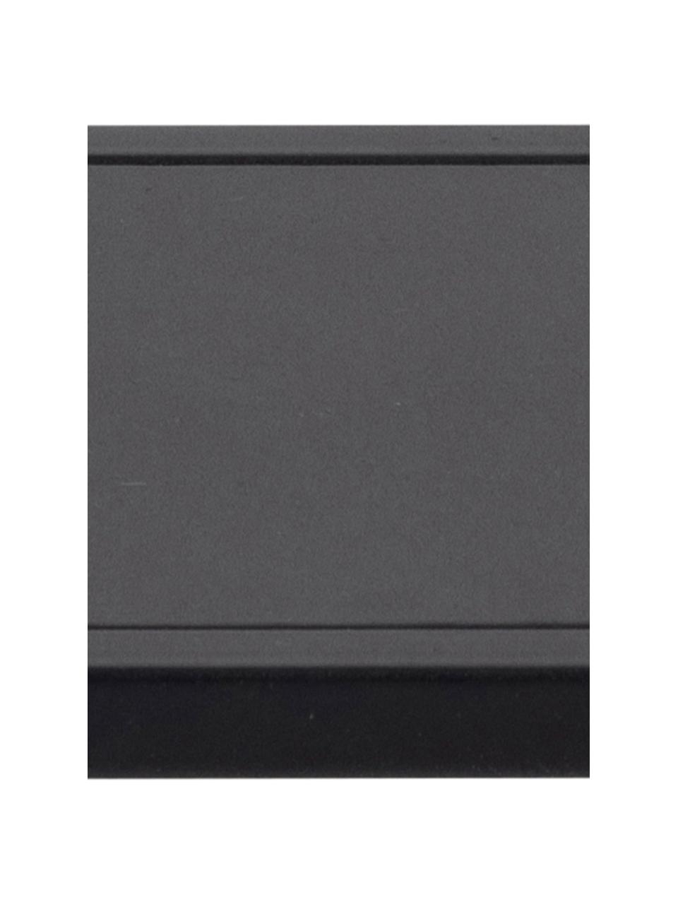 Mensola da parete in metallo Neptun, Metallo verniciato a polvere, Nero, Larg. 30 x Alt. 60 cm