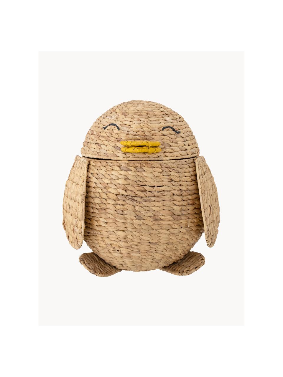 Panier de rangement en jacinthe d'eau avec couvercle Pingo, Jacinthe d'eau, Beige clair, larg. 44 x prof. 38 cm