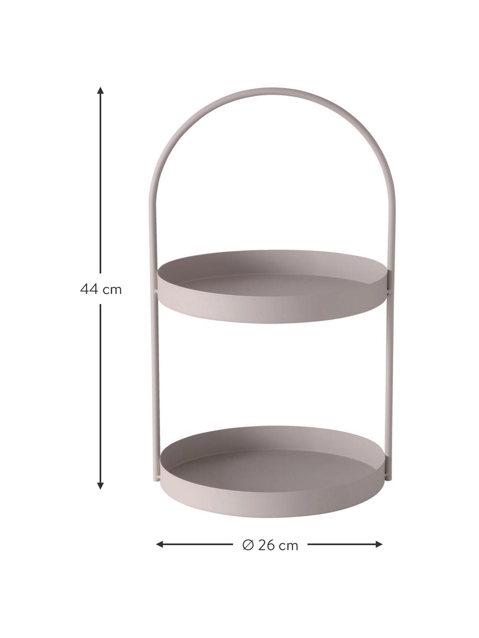 Alzatina Joko, Metallo rivestito, Beige, Larg. 27 x Alt. 44 cm