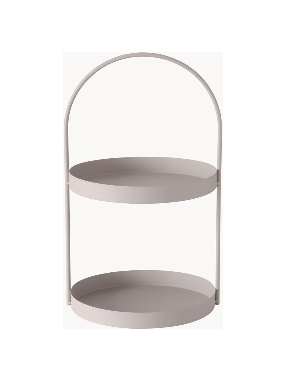 Fuente 2 pisos de metal Joko, Metal recubierto, Beige, An 27 x Al 44
