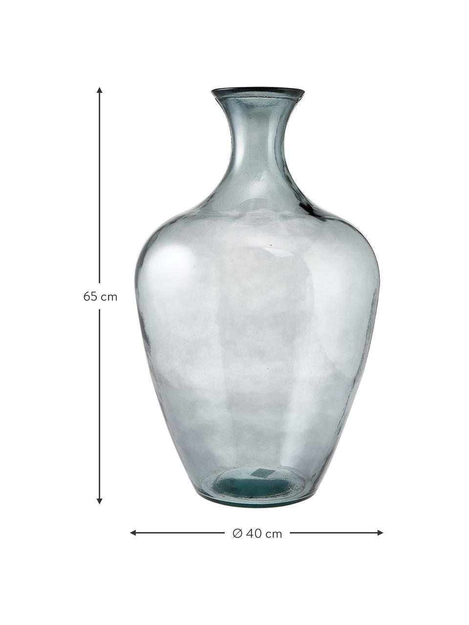Podlahová skleněná váza Beryl, Sklo, Šedá, Ø 40 cm, V 65 cm