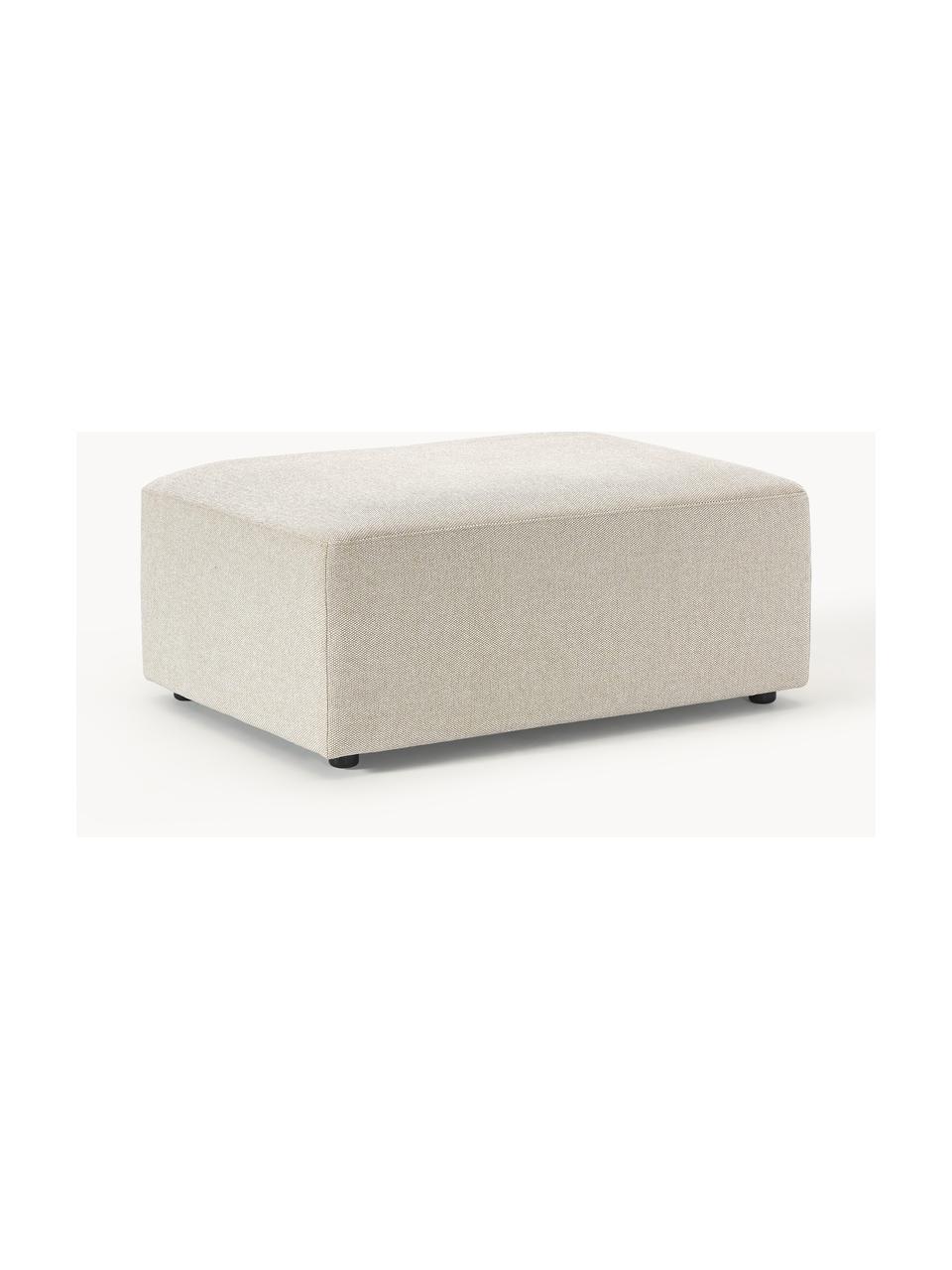 Pouf Melva, Tissu beige clair, larg. 99 x prof. 72 cm