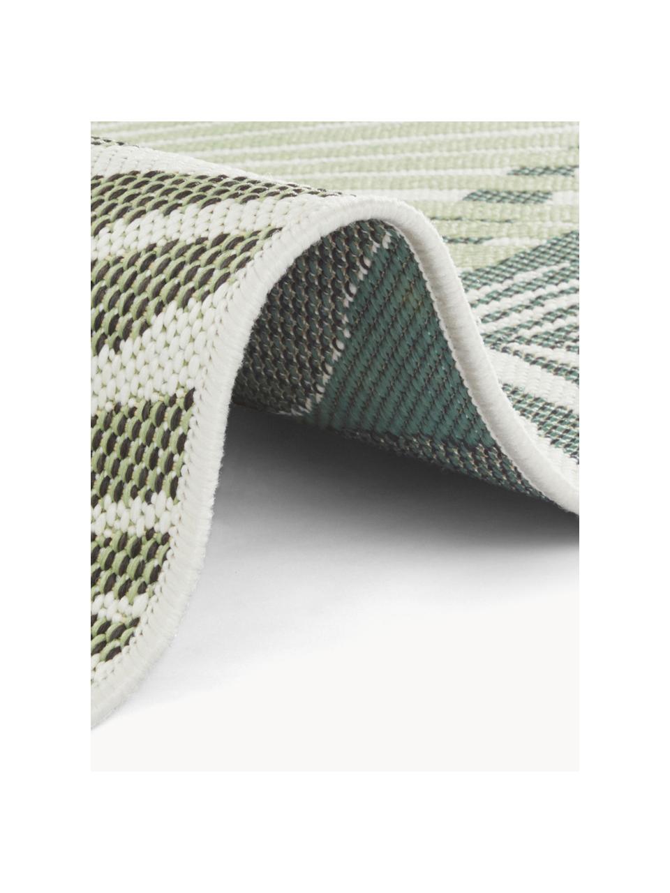 Interiérový/exteriérový koberec se vzorem listů Vai, 100 % polypropylen 

Materiál použitý v tomto produktu byl testován na škodlivé látky a certifikován podle STANDARD 100 od OEKO-TEX®1803035, Centexbel., Odstíny zelené, bílá, Š 80 cm, D 150 cm (velikost XS)