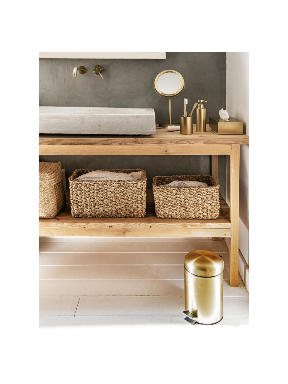 Poubelle Matt, Métal, enduit, Couleur laitonnée, 3 l