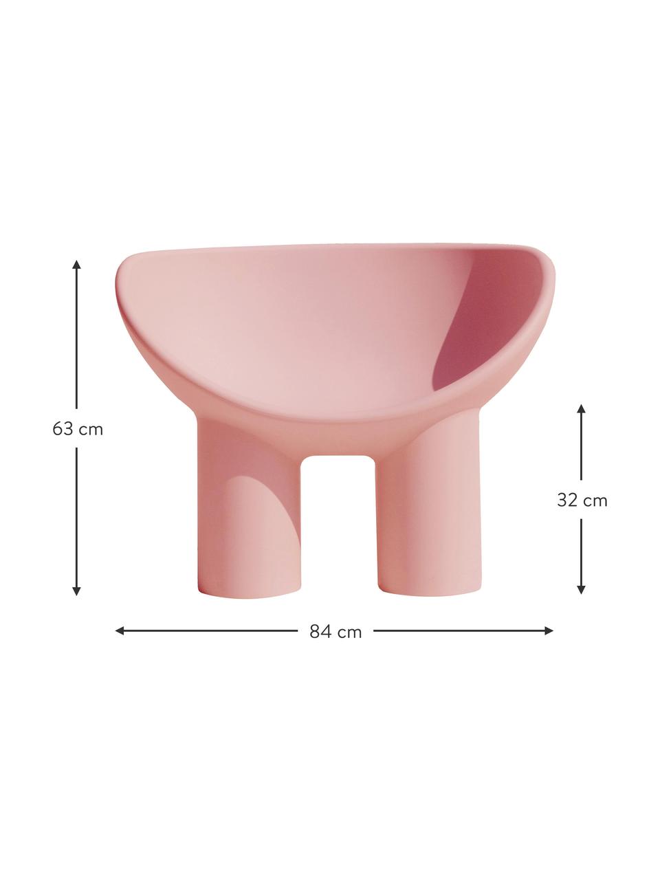 Křeslo z umělé hmoty Roly Poly, Umělá hmota, Starorůžová, Š 84 cm, H 57 cm