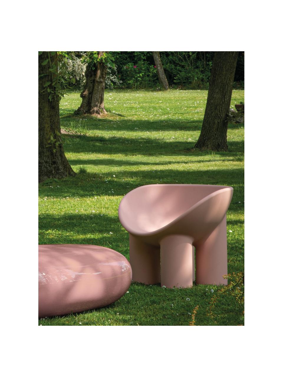 Fotel z tworzywa sztucznego Roly Poly, Tworzywo sztuczne, Brudny różowy, S 84 x W 57 cm