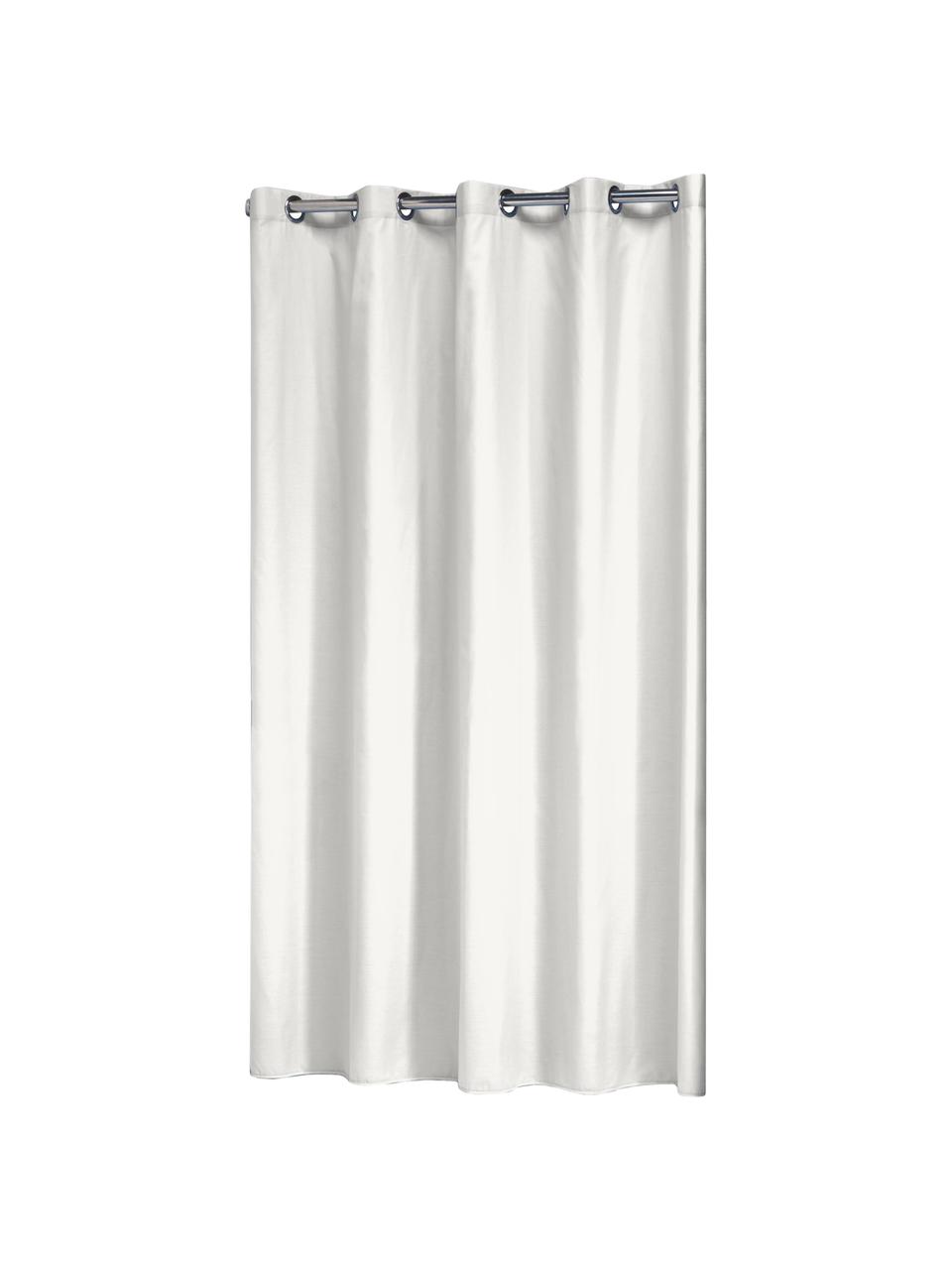 Cortina de baño Coloris, Ojales: metal, Blanco crudo, An 180 x L 200 cm