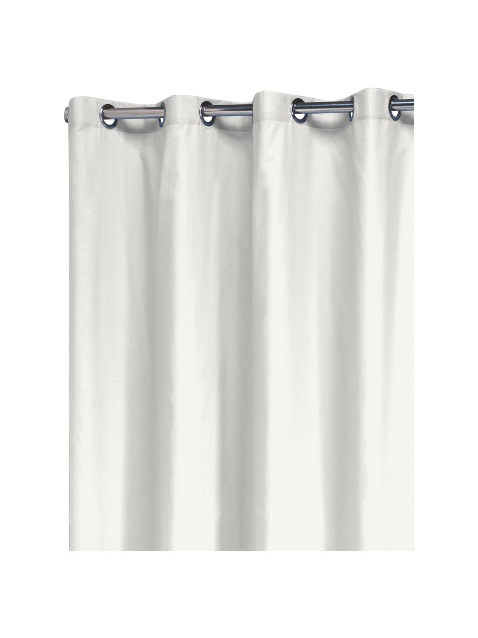 Sprchový závěs z bavlněné směsi Coloris, Tlumeně bílá, Š 180 cm, D 200 cm