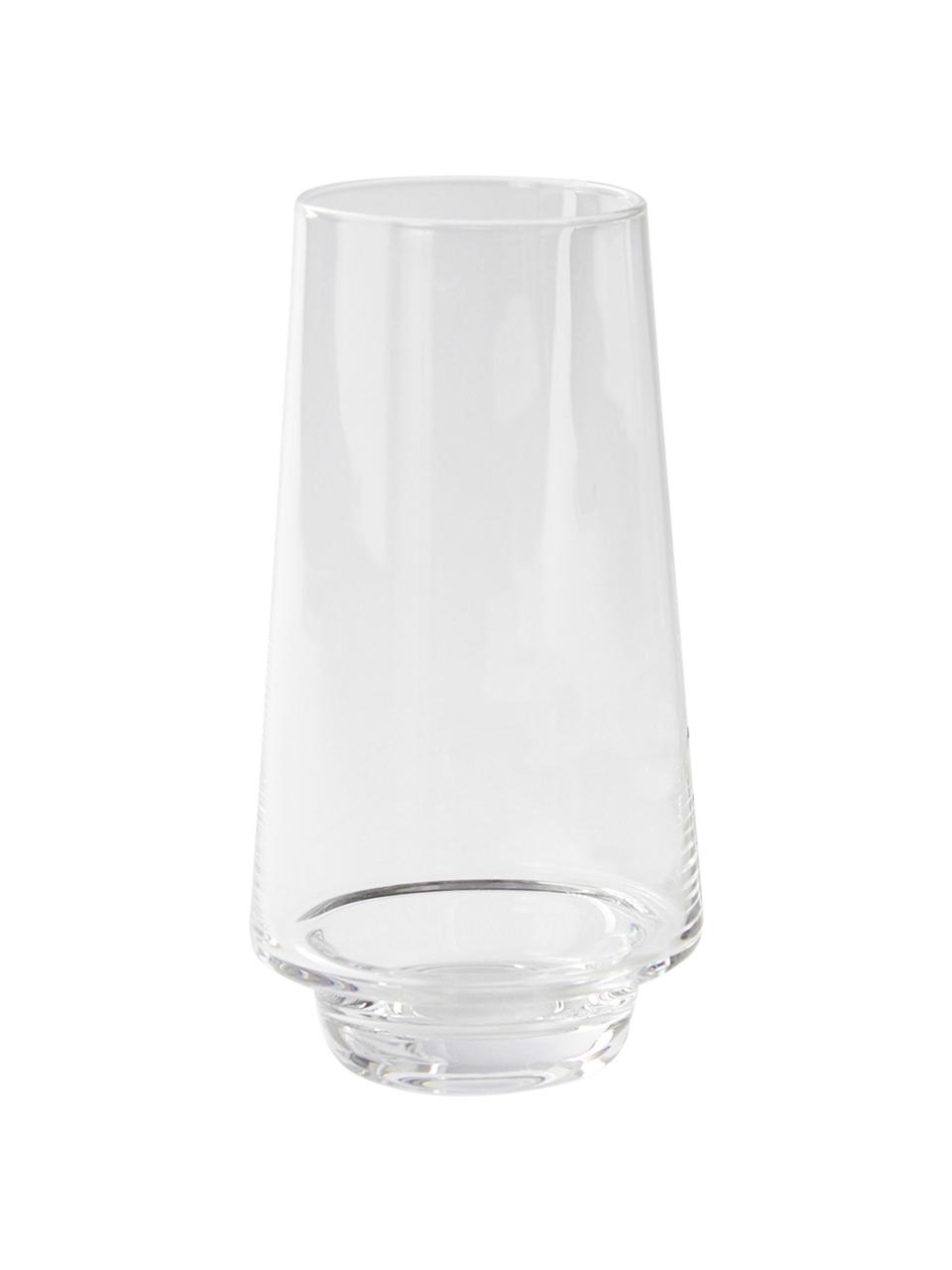 Vasos Kai, 4 uds., Vidrio, Transparente, Ø 6 x Al 15 cm, 450 ml