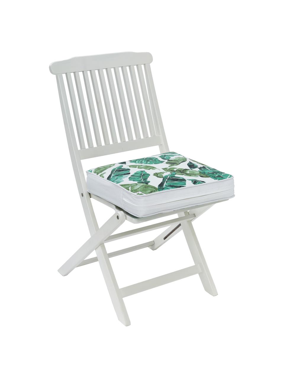 Cojín de asiento Shade, Funda: 100% algodón, Verde, blanco, An 40 x L 40 cm