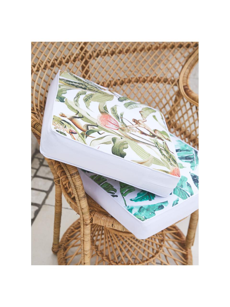 Cojín de asiento Shade, Funda: 100% algodón, Verde, blanco, An 40 x L 40 cm