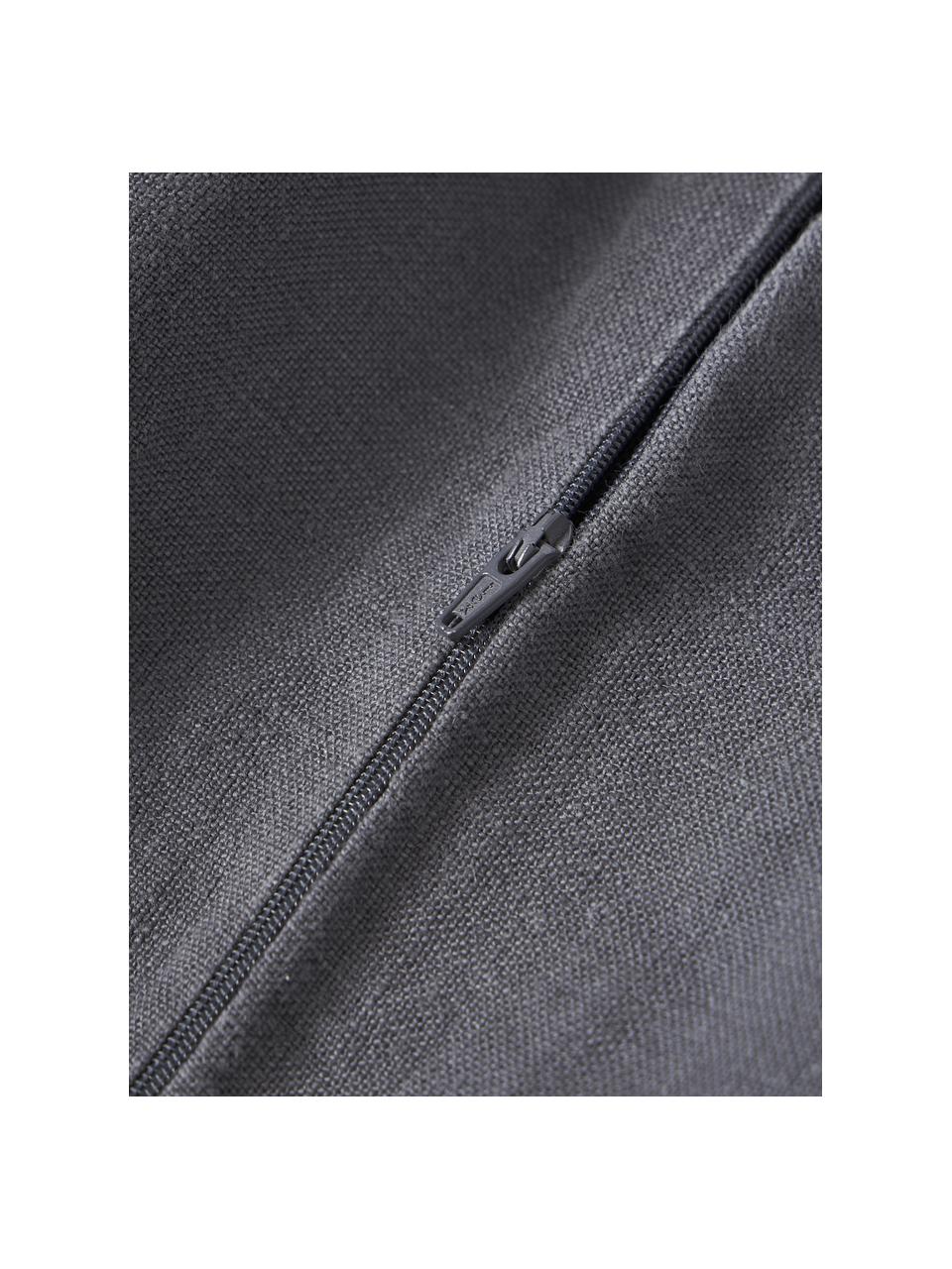 Federa arredo in lino con frange Luana, 100% lino

Il lino per sua natura tende ad avere una sensazione ruvida al tatto e un aspetto naturale sgualcito
L'alta resistenza allo strappo rende il lino resistente all'abrasione e all'usura, Antracite, Larg. 40 x Lung. 40 cm