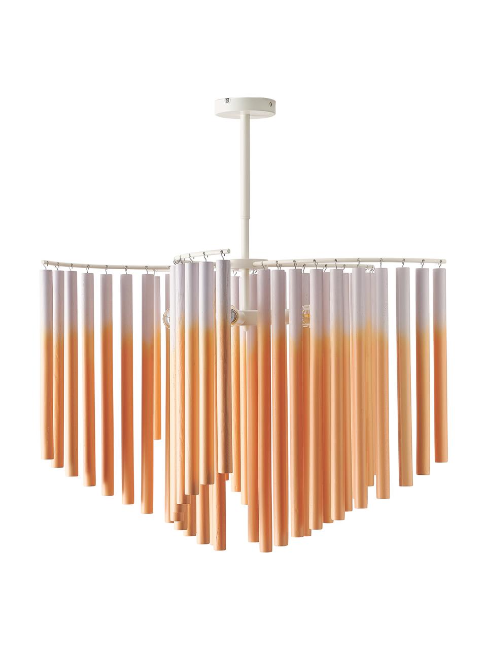Lampa wisząca Coralie, Blady różowy, pomarańczowy, Ø 12 x W 87 cm