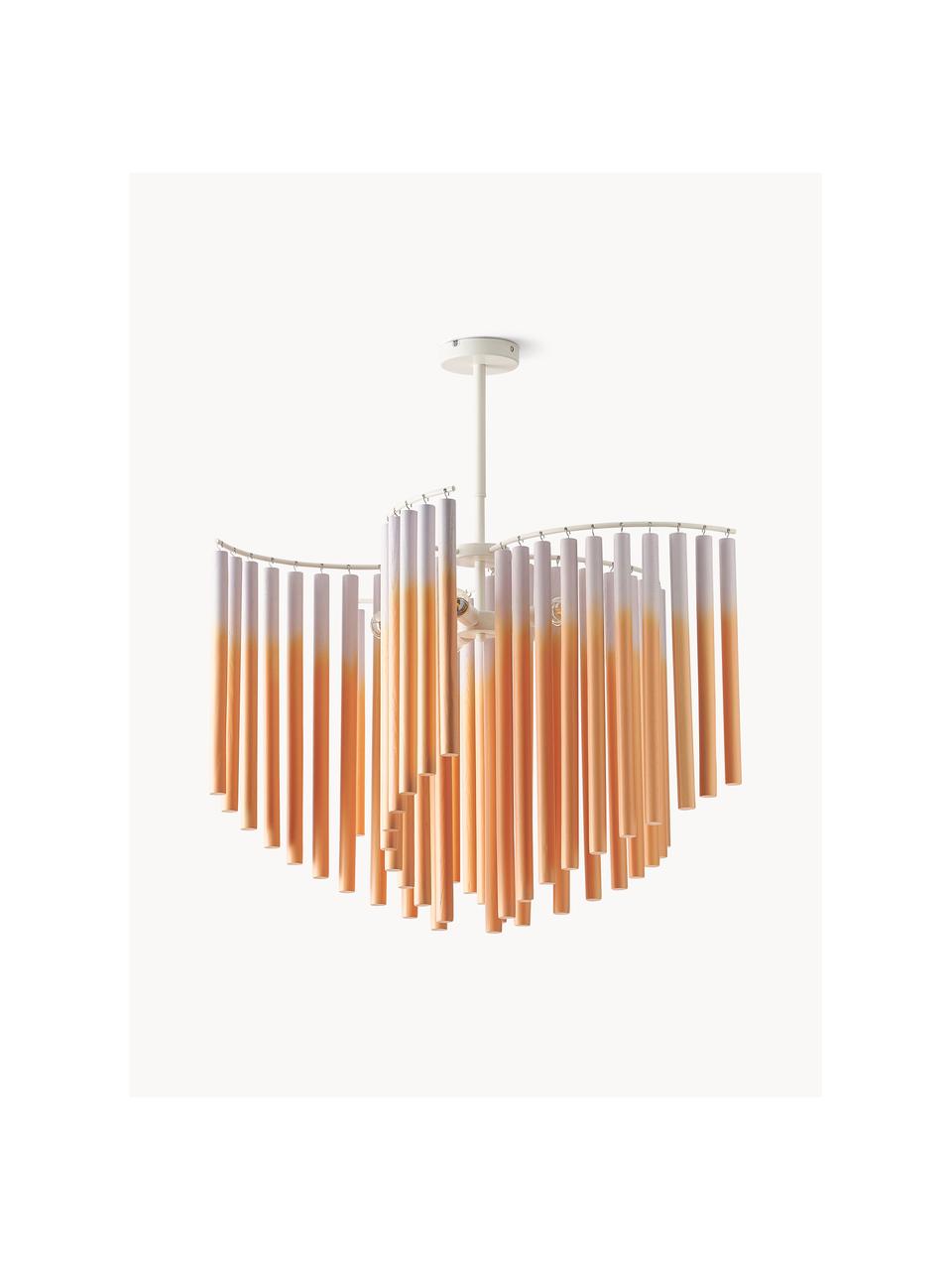 Grand plafonnier design Coralie, Orange, lavande, larg. 80 x haut. 87 cm