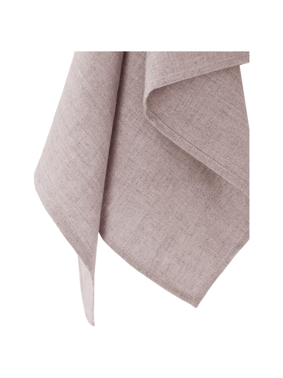 Ręcznik kuchenny z lnu Heddie, 100% len, Blady różowy, S 50 x D 70 cm
