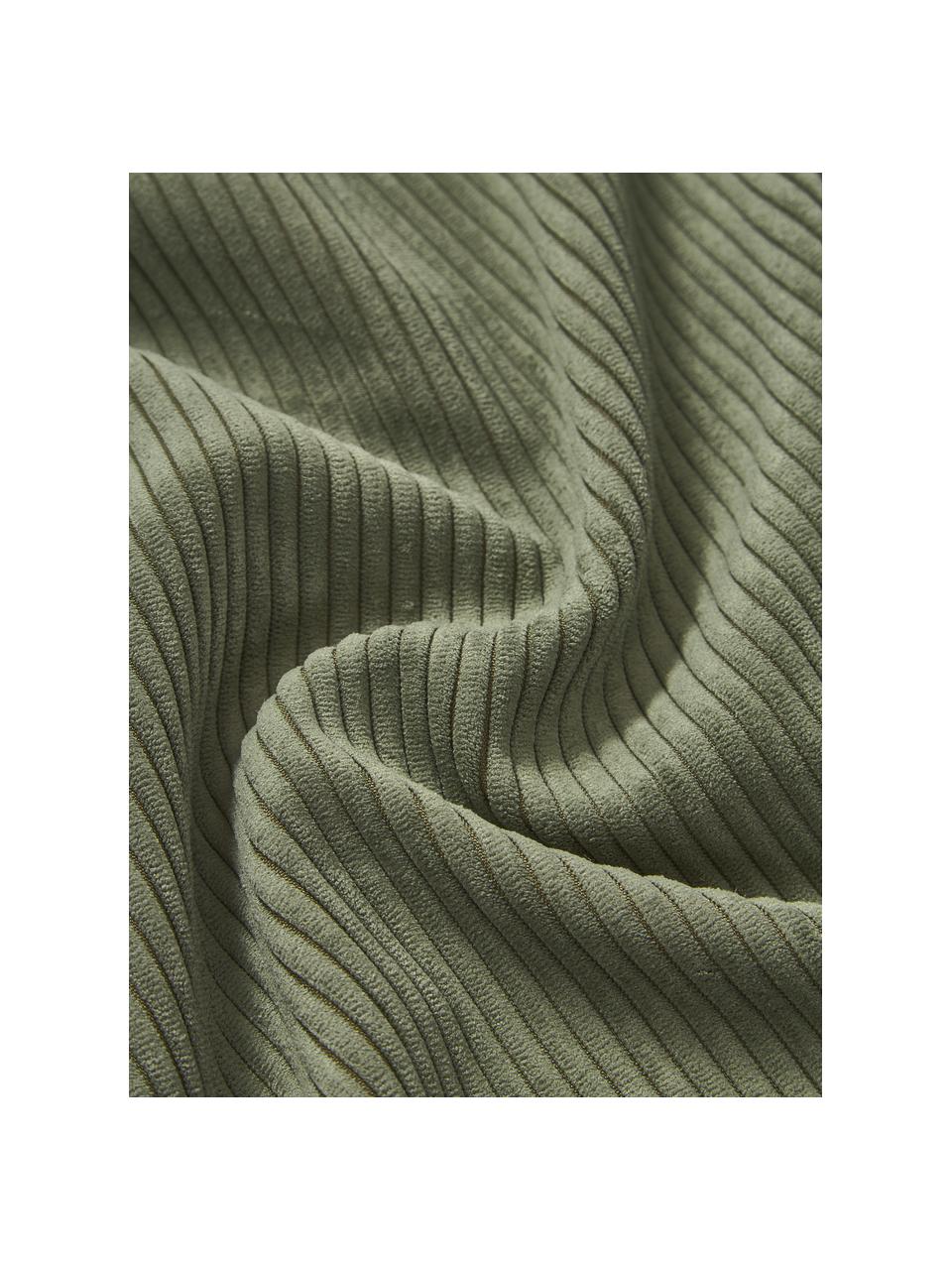 Gewebte Samt-Kissenhüllen Carter mit strukturierter Oberfläche, 2 Stück, 88 % Polyester, 12 % Nylon, Grün, Orange, B 45 x L 45 cm