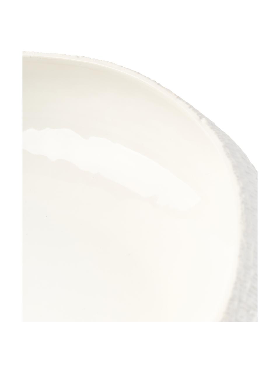 Ciotola in ceramica fatta a mano Wendy, Ceramica, Bianco crema, Ø 31 x Alt. 10 cm