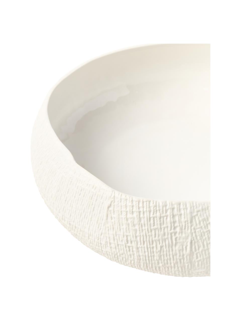 Handgefertigte Keramik-Schale Wendy, Keramik, Weiß, Ø 31 x H 10 cm