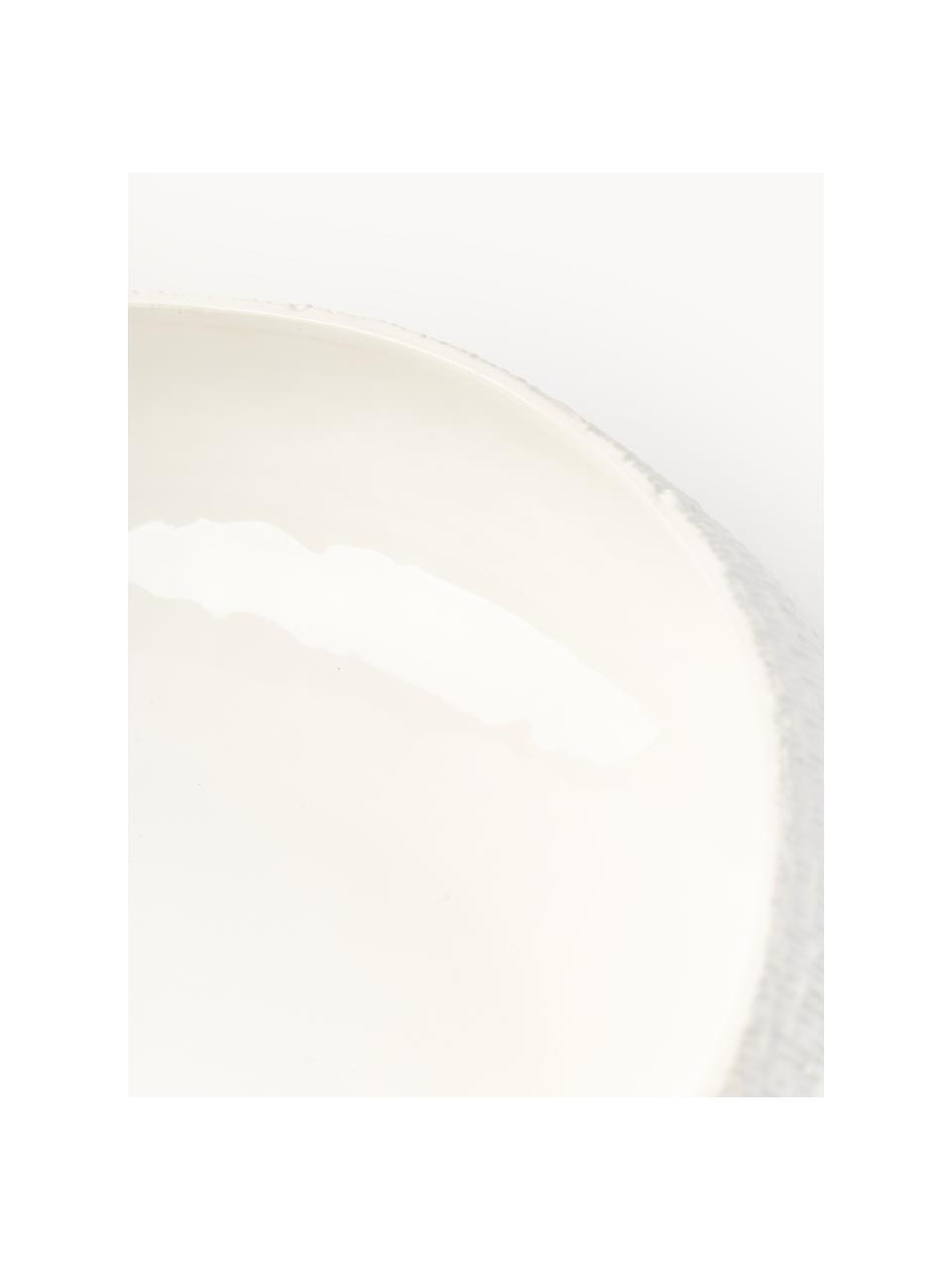 Handgefertigte Keramik-Schale Wendy, Keramik, Cremeweiss, Ø 31 x H 10 cm