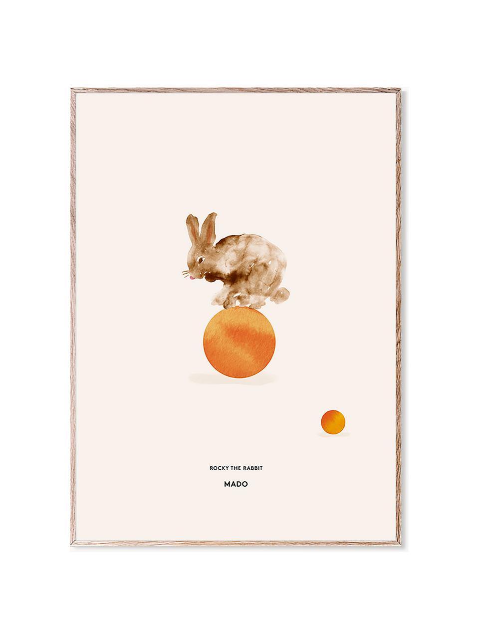 Plagát Rocky the Rabbit, 230 g matný rafinovaný papier, digitálna tlač s 12 farbami.
Tento produkt je vyrobený z trvalo udržateľného dreva s certifikátom FSC®, Béžová, oranžová, Š 50 x V 70 cm