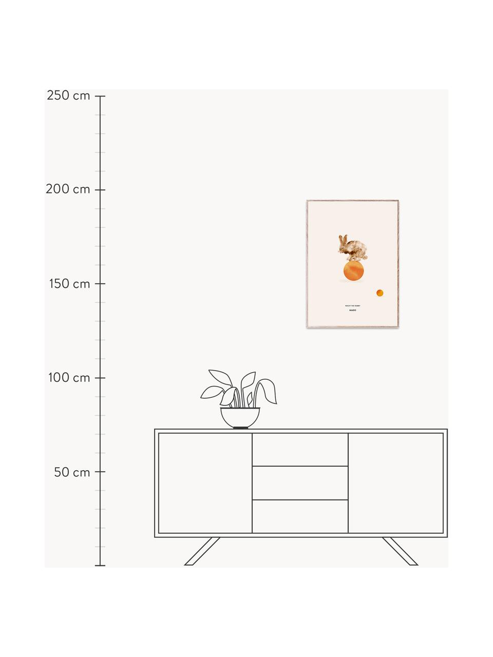 Poster Rocky the Rabbit, 230 g mattes veredeltes Papier, Digitaldruck mit 12 Farben.

Dieses Produkt wird aus nachhaltig gewonnenem, FSC®-zertifiziertem Holz gefertigt, Beigetöne, Orange, B 50 x H 70 cm