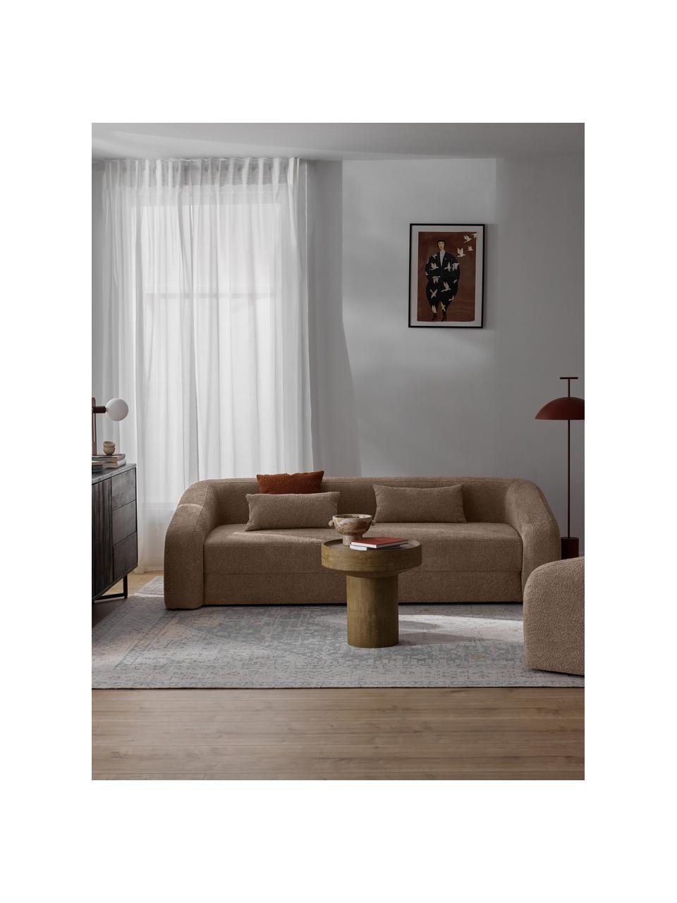 Schlafsofa Eliot (3-Sitzer) aus Teddy-Bouclé, Bezug: Teddy-Bouclé (100 % Polye, Gestell: Spanplatte, Kiefernholz, Füße: Kunststoff Dieses Produkt, Teddy-Bouclé Beige, B 230 x T 100 cm