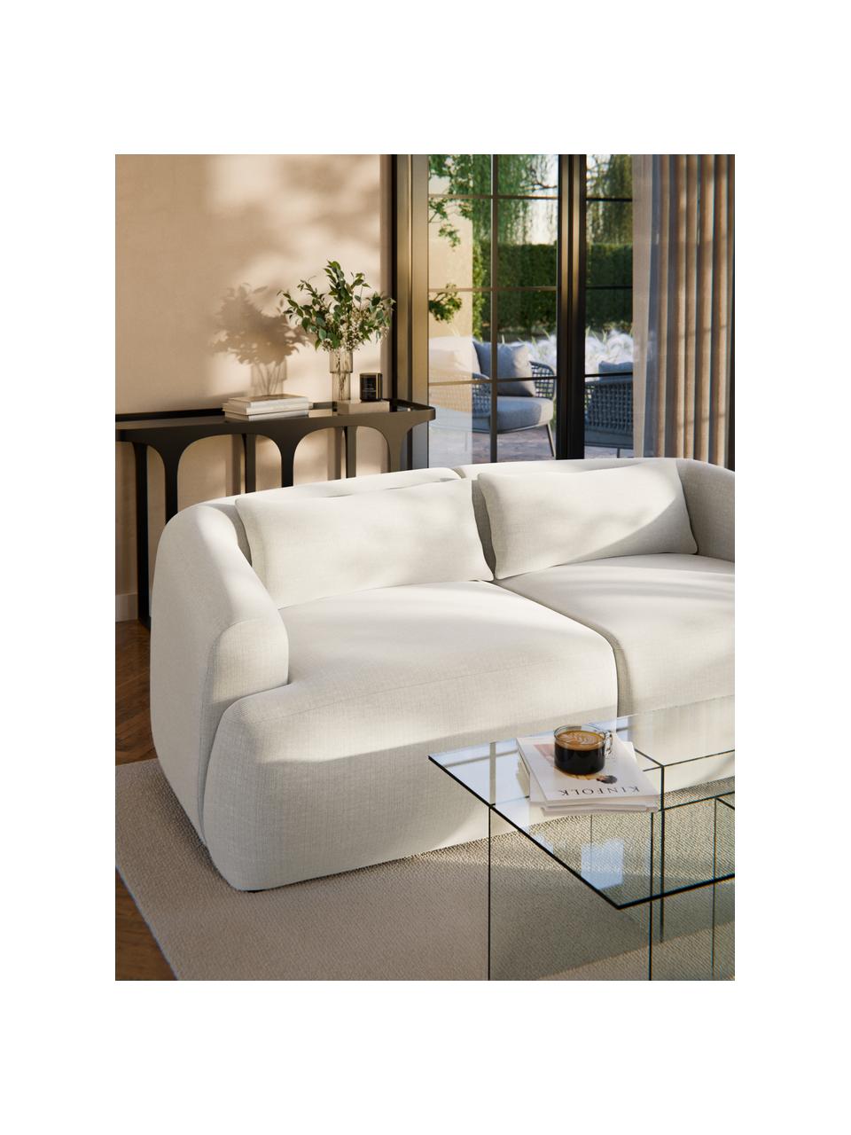 Coussin de canapé Sofia, Tissu blanc crème, larg. 30 x long. 70 cm