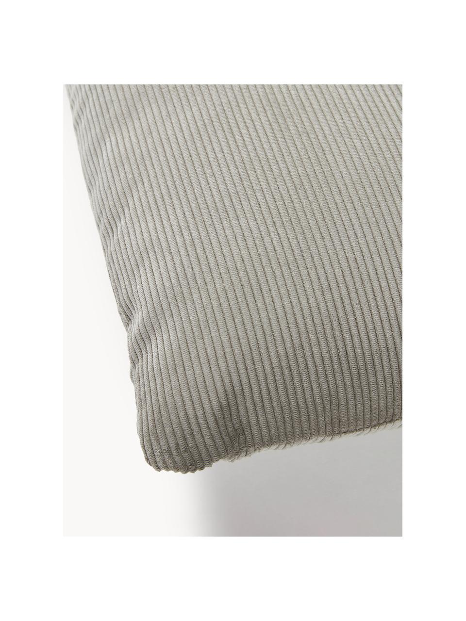 Cord-Sofa-Kissen Melva, Hülle: Cord (100 % Polyester), Cord Grau, B 50 x L 50 cm