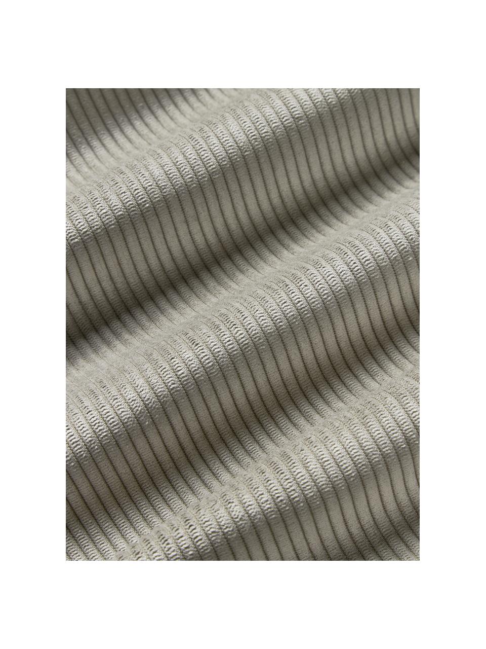 Cojín sofá de pana Melva, Funda: pana (100% poliéster), Pana gris, An 50 x L 50 cm