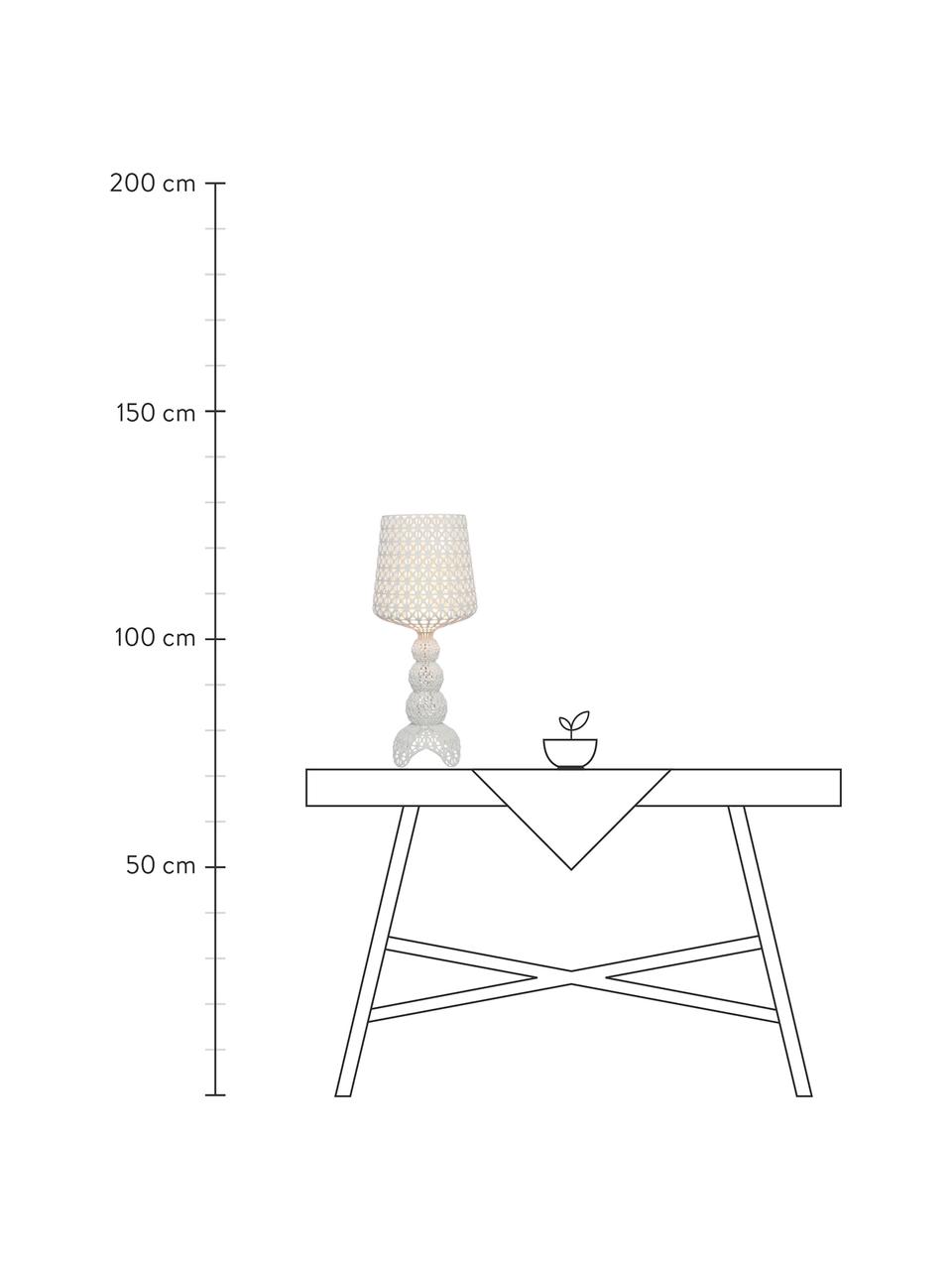 Lámpara de mesa LED regulable Mini Kabuki, Plástico, Blanco, Ø 30 x Al 70 cm