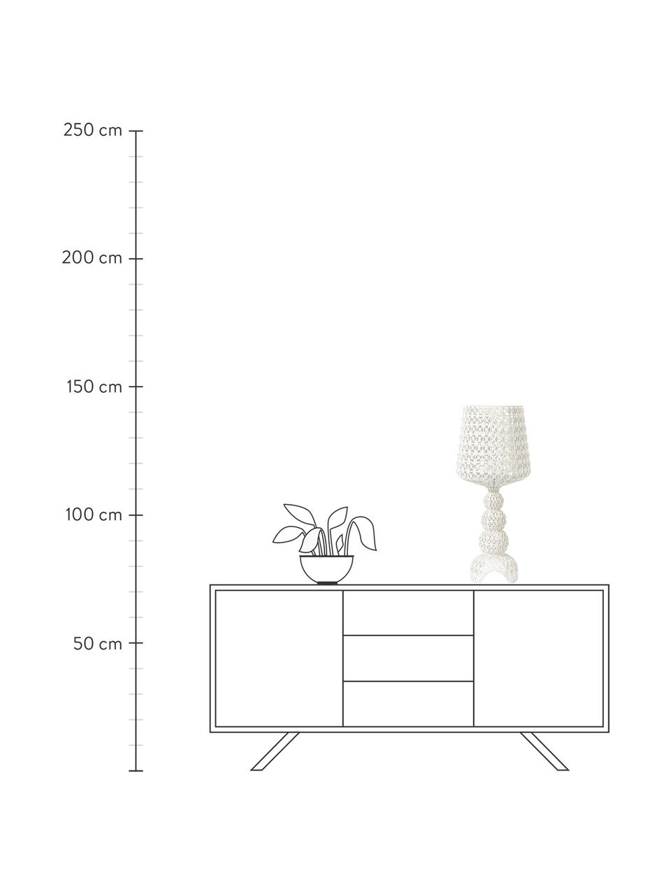 Lampe à poser LED à intensité variable Mini Kabuki, Plastique, Blanc, Ø 30 x haut. 70 cm