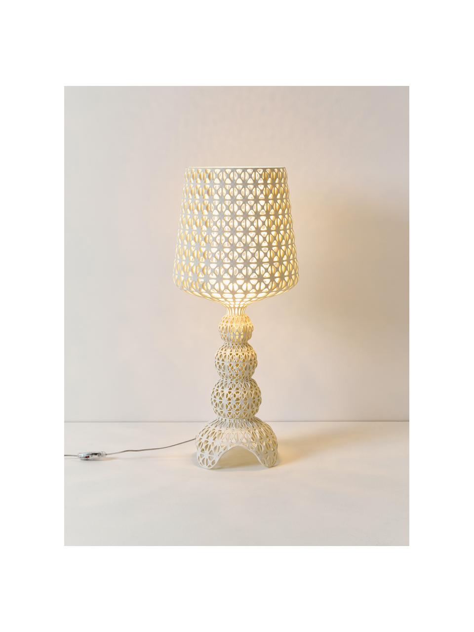 Lampada da tavolo a LED con luce regolabile Mini Kabuki, Plastica, Bianco, Ø 30 x Alt. 70 cm