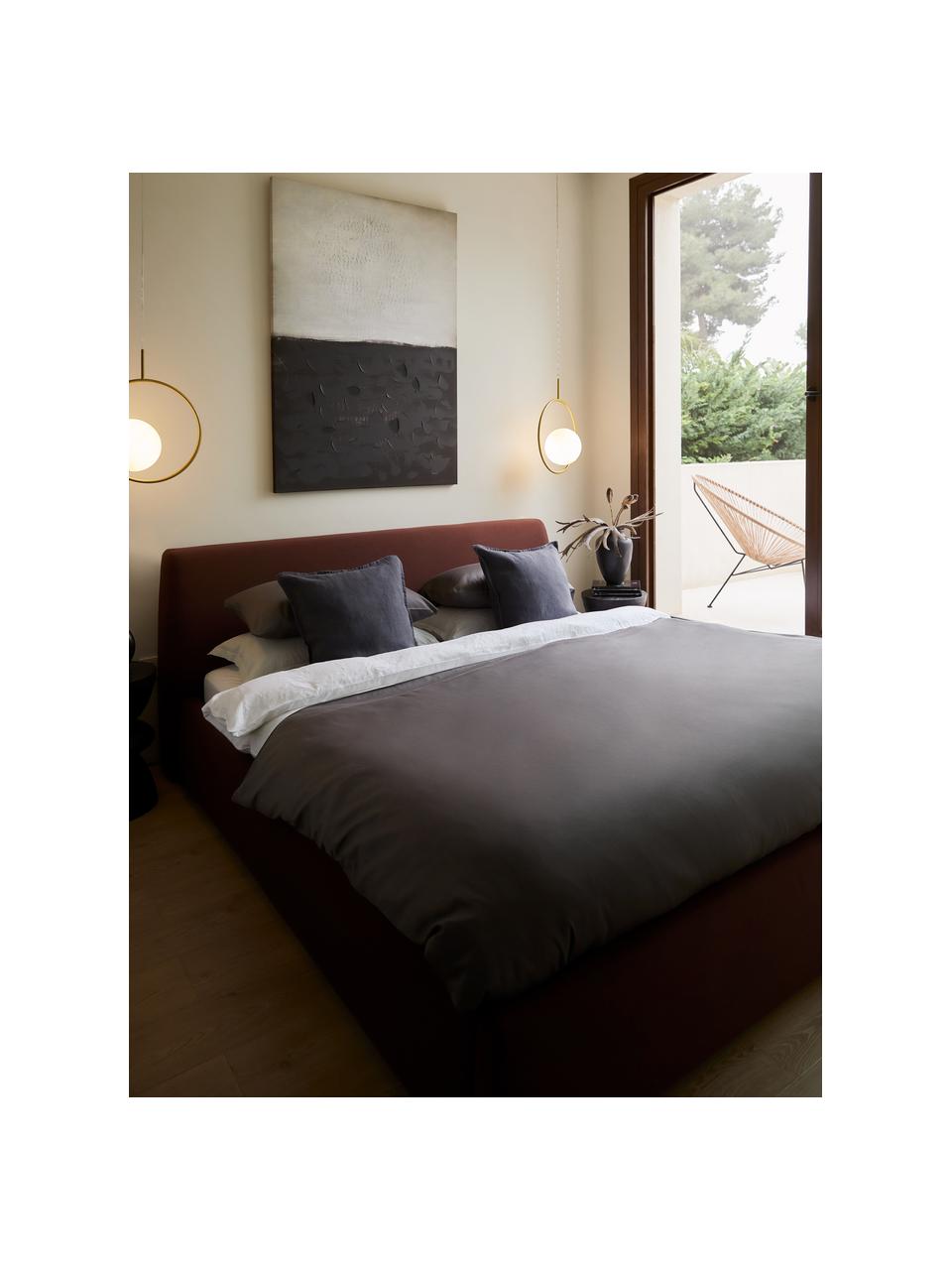 Suspension moderne Chloe, Blanc, couleur laitonnée, larg. 40 x haut. 51 cm