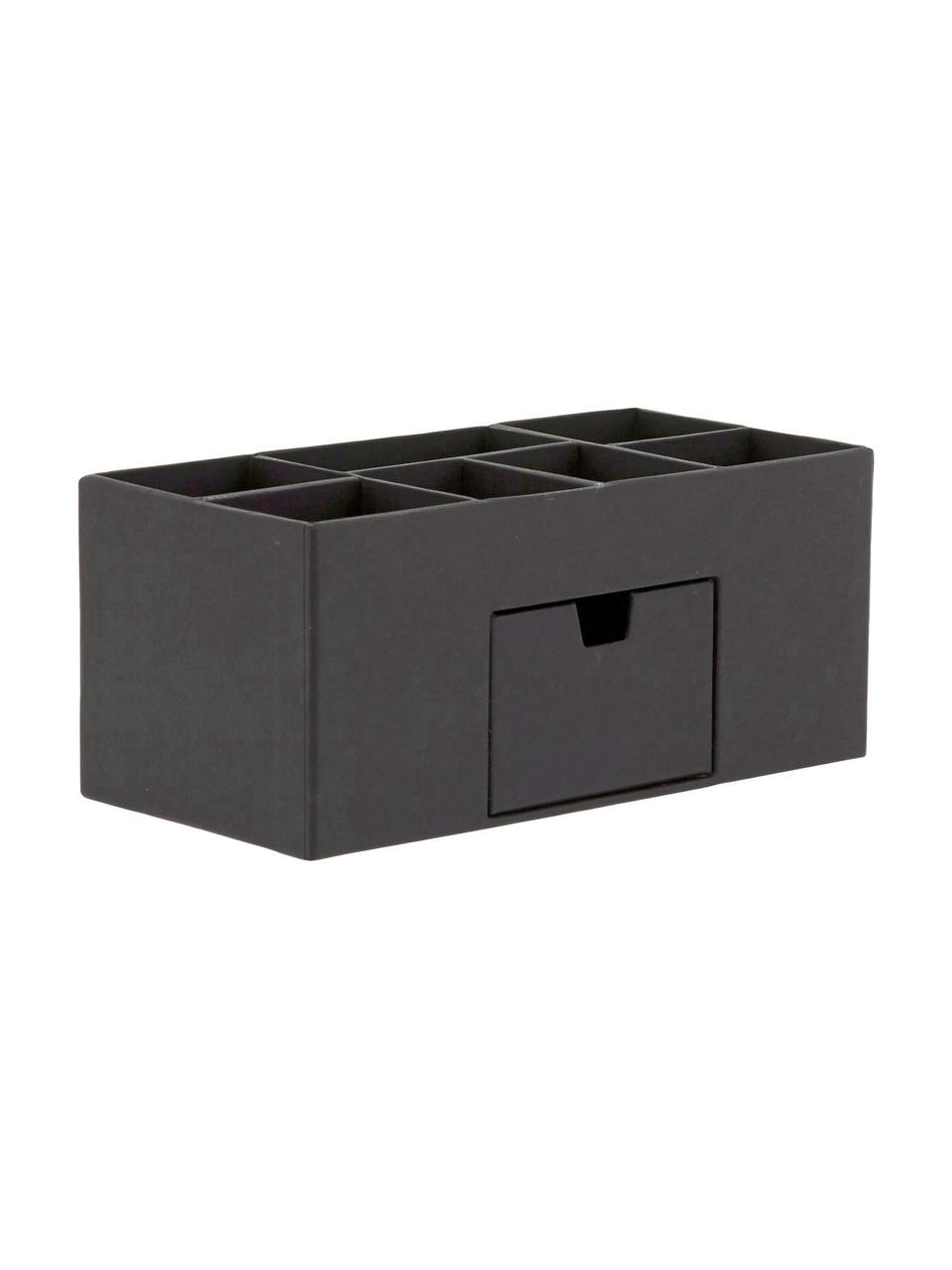 Organizador de escritorio Vendela, Cartón laminado macizo
(100% papel reciclado), Negro, An 24 x Al 11 cm